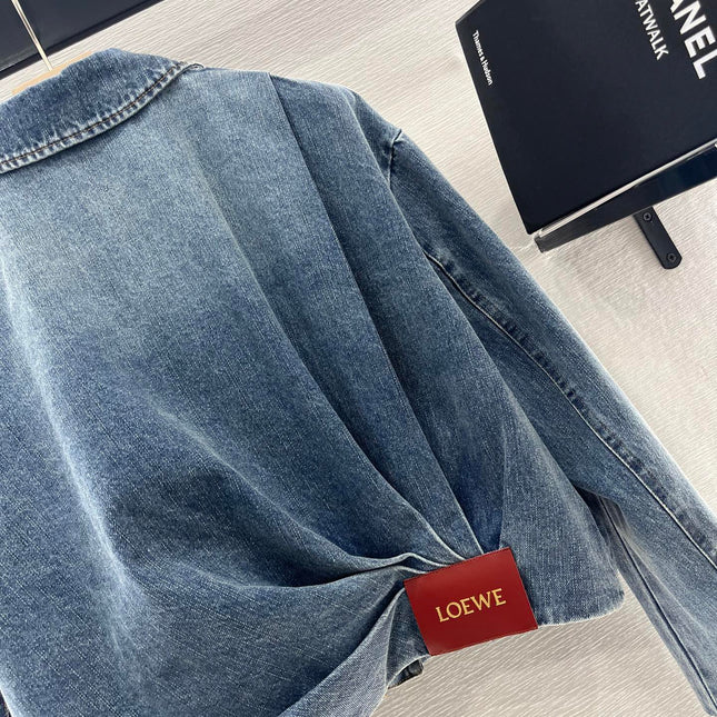 LOEWE DENIM JACKET WITH ZIPPER CLOSURE