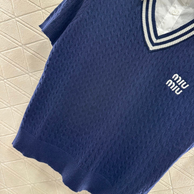 MIU 25S TWO PIECE KNIT JACKET 265536