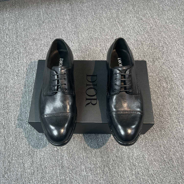 CD TIMELESS OXFORD BLACK EMBOSSED CALFSKIN