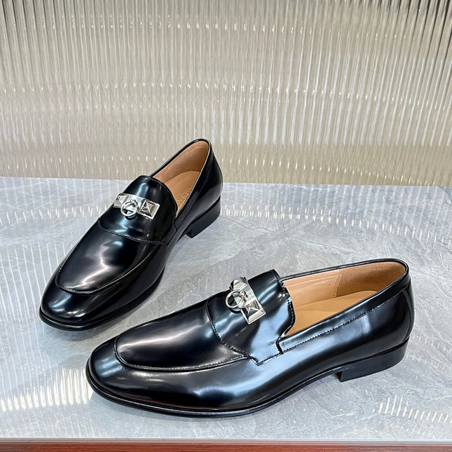 HM DESTIN LOAFER GLOSSY BLACK CALFSKIN