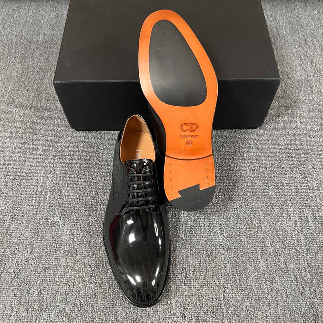 CD TIMELESS OXFORD BLACK POLISHED CALFSKIN WITH MONOGRAM
