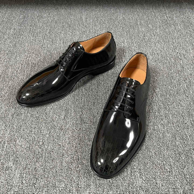 CD TIMELESS OXFORD BLACK POLISHED CALFSKIN WITH MONOGRAM