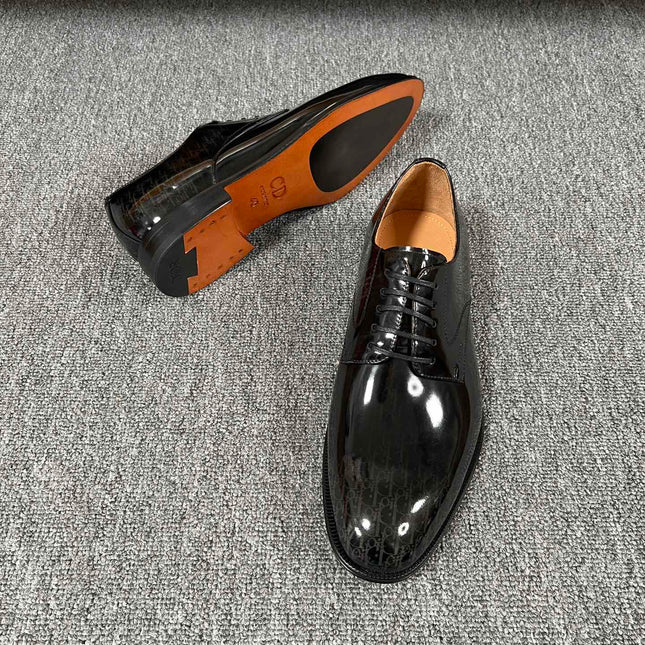 CD TIMELESS OXFORD BLACK POLISHED CALFSKIN WITH MONOGRAM