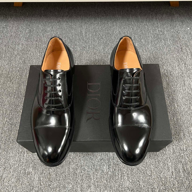 CD TIMELESS OXFORD BLACK POLISHED CALFSKIN