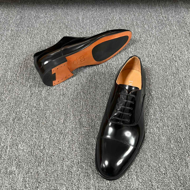 CD TIMELESS OXFORD BLACK POLISHED CALFSKIN