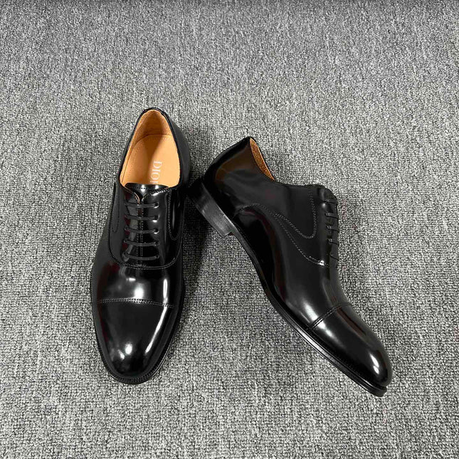 CD TIMELESS OXFORD BLACK POLISHED CALFSKIN