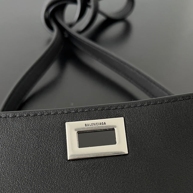 BEL AIR CLUTCH 27 IN BLACK NAPPA LAMBSKIN SILVER HARDWARE