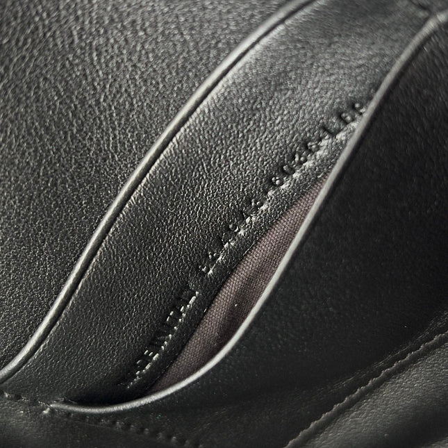 BEL AIR CLUTCH 27 IN BLACK NAPPA LAMBSKIN SILVER HARDWARE