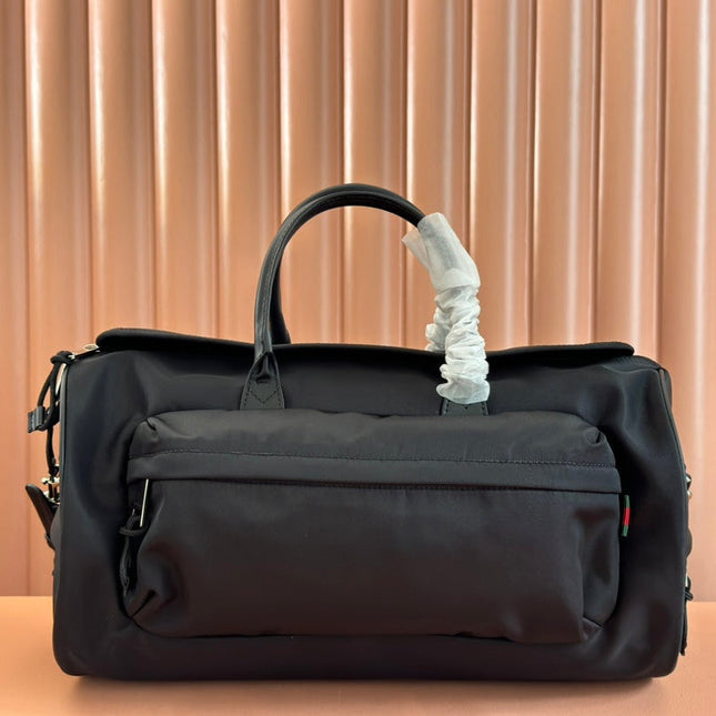 GG SMALL DUFFLE BAG 42 IN BLACK CANVAS