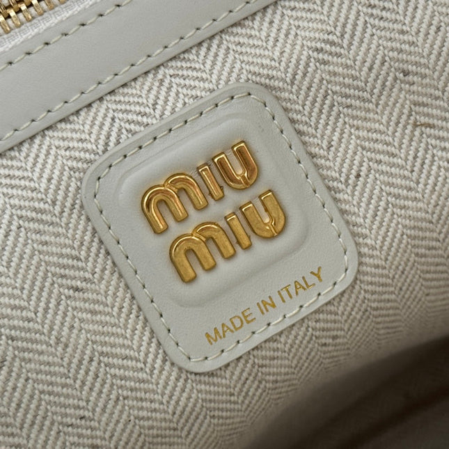IVY TOTE BAG 40 IN CHALK WHITE PATCHWORK CALFSKIN