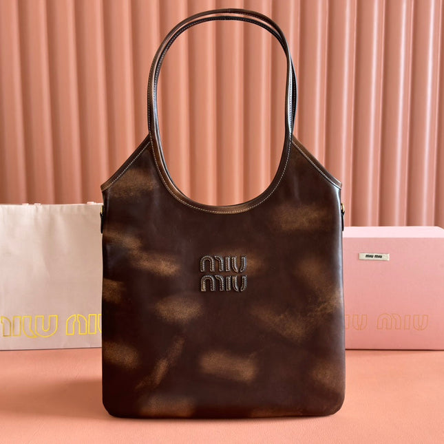 IVY TOTE BAG 40 IN BROWN OMBRE CALFSKIN