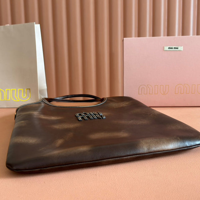 IVY TOTE BAG 40 IN BROWN OMBRE CALFSKIN