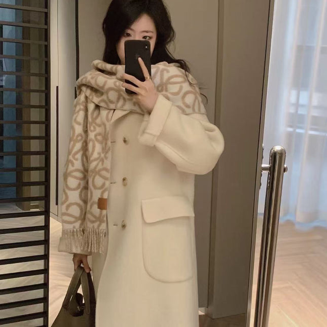 ANAGRAM 200 CM SCARF IN BEIGE MIX WHITE ALPACA AND WOOL 411851