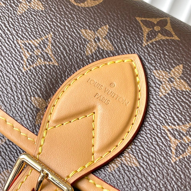 DIANE 25 IN BROWN MONOGRAM CANVAS TANNED COWHIDE
