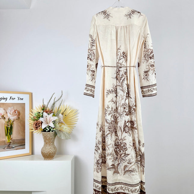 JUNIE LONG SLEEVE DRESS 25S IN LINEN 266350