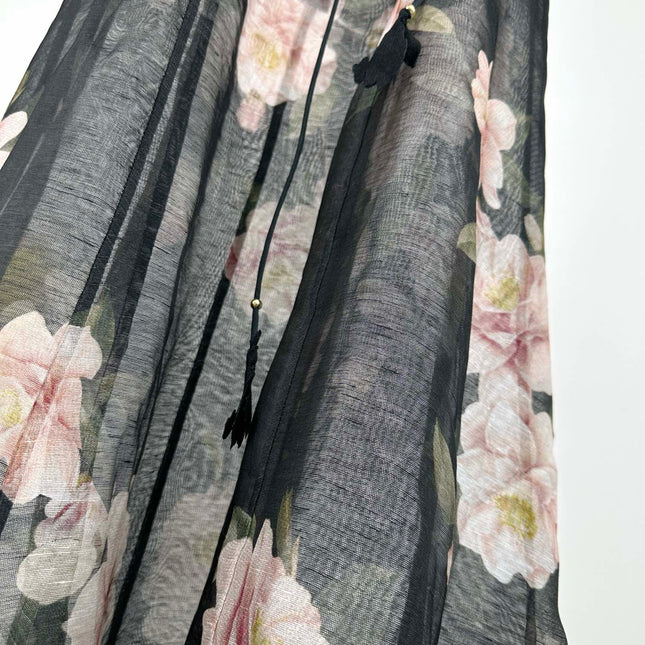 PRINTED LONG DRESS NATURA 25S IN SILK 266338