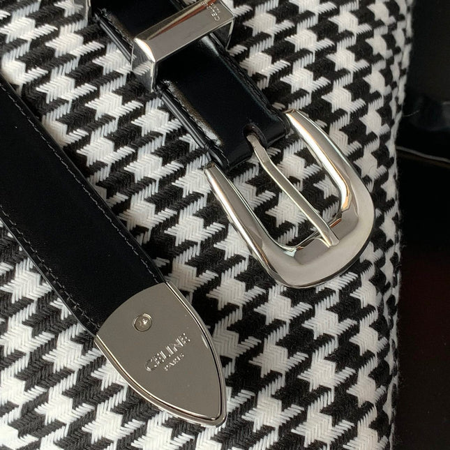 BELT 25MM MEDIUM WESTERN IN BLACK CALFSKIN WITH SILVER BUCKLE