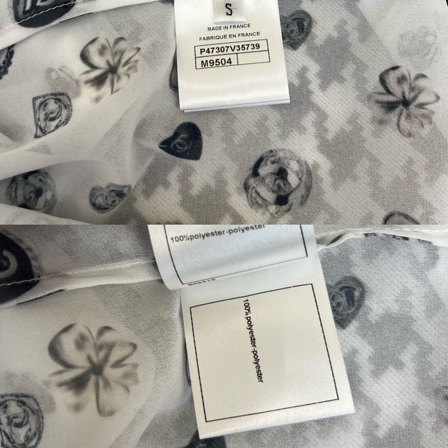 LONG-SLEEVE BUTTON-UP SHIRT WITH SIGNATURE LOGO PRINT