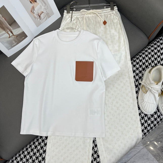 LV T SHIRT AND WIDE LEG PANTS SET 25S IN POLYESTER 266644