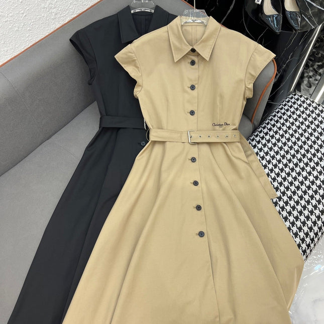 DIO FLUTTER SLEEVE DRESS 25S IN COTTON 266678