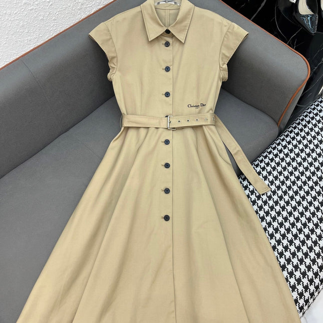 DIO FLUTTER SLEEVE DRESS 25S IN COTTON 266678