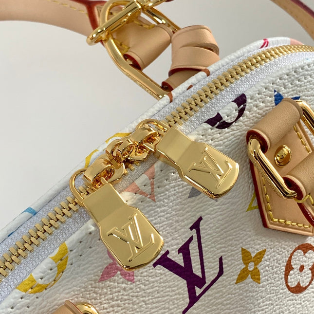 ALMA BB BAG 23 IN COLORFUL MONOGRAM COWHIDE GOLD-TONE HARDWARE