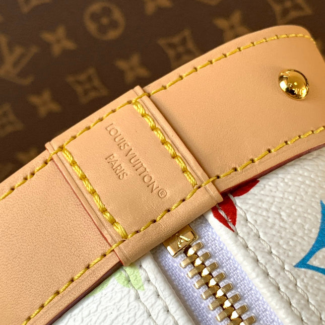 ALMA BB BAG 23 IN COLORFUL MONOGRAM COWHIDE GOLD-TONE HARDWARE