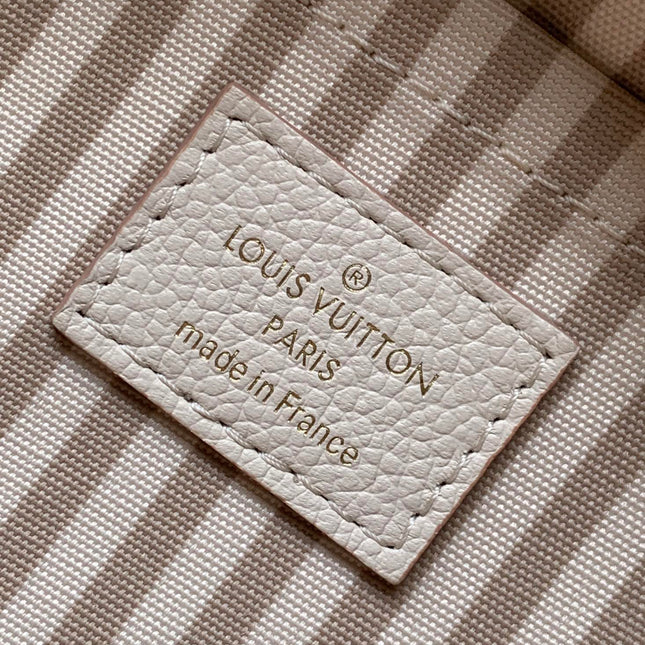 SPEEDY BANDOULIÈRE 21 IN WHITE AND PINK MONOGRAM CANVAS