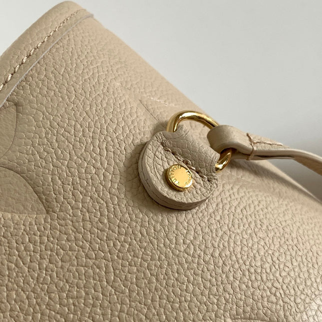 NEVERFULL 32 LIGHT BEIGE MONOGRAM EMPREINTE LEATHER