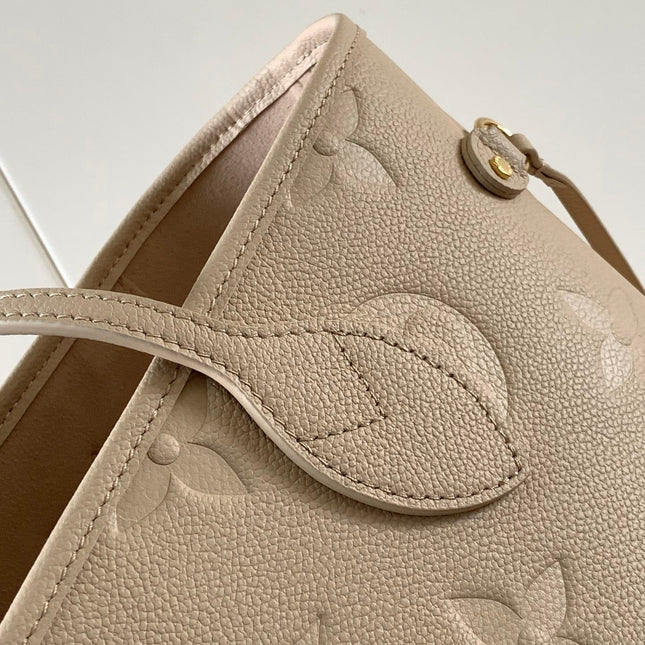 NEVERFULL 32 LIGHT BEIGE MONOGRAM EMPREINTE LEATHER