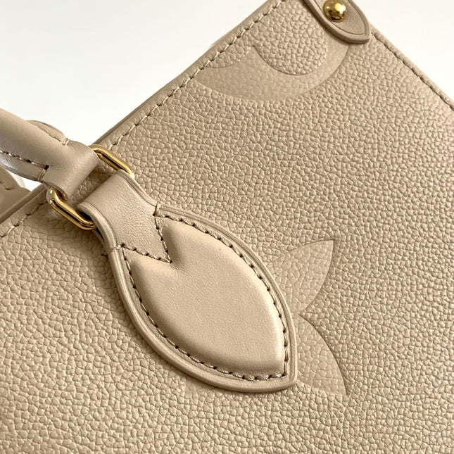 ONTHEGO 35 IN LIGHT BEIGE MONOGRAM CALFSKIN