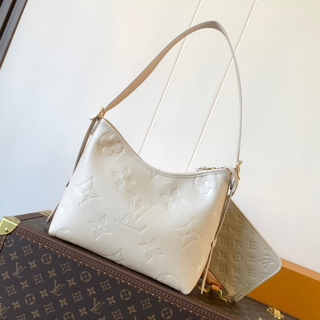 CARRYALL BAG 30 IN WHITE MONOGRAM CALFSKIN GOLD HARDWARE