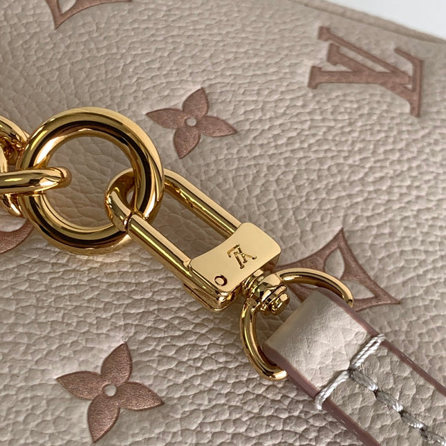 NANO NOÉ 19 IN WHITE MIX PINK MONOGRAM EMPREINTE CALFSKIN