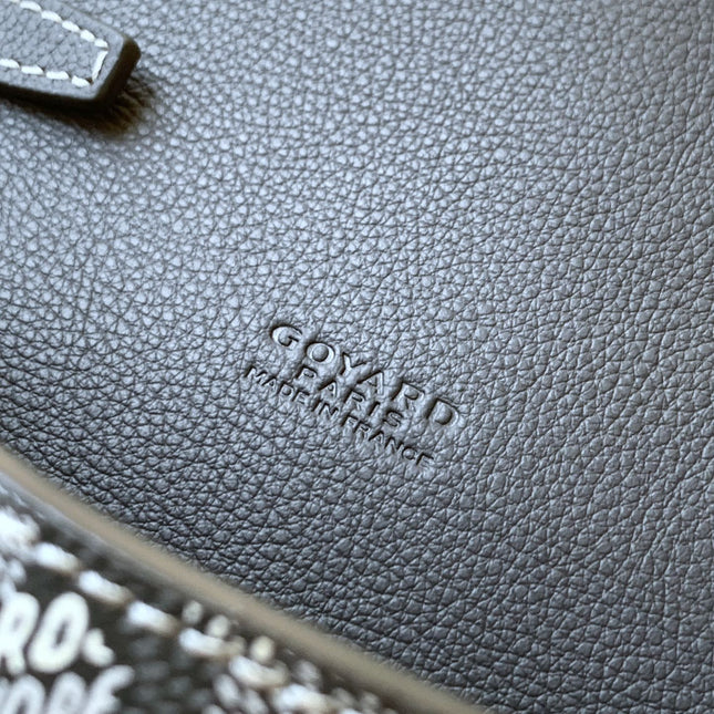 CHYPRE WALLET-POUCH 21 IN GRAY GOYARDINE CANVAS AND CALFSKIN