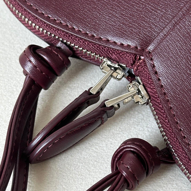 LE COEUR BAG 21 IN BURGUNDY RED CALFSKIN