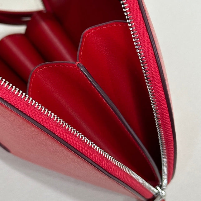 LE COEUR BAG 21 IN CRIMSON RED CALFSKIN
