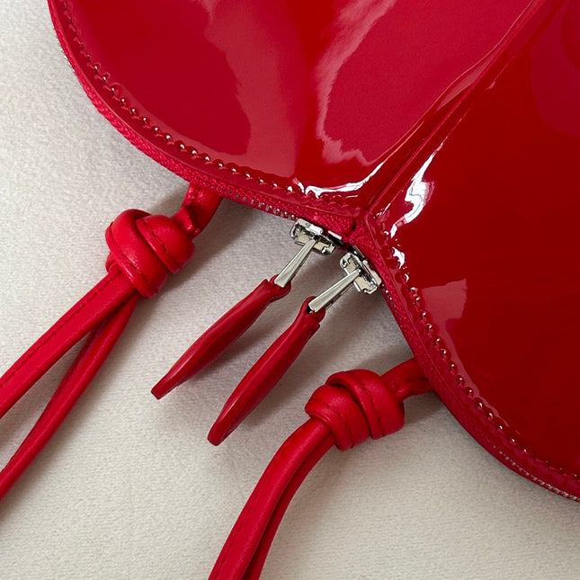 LE COEUR BAG 21 IN SCARLET RED PATENT CALFSKIN