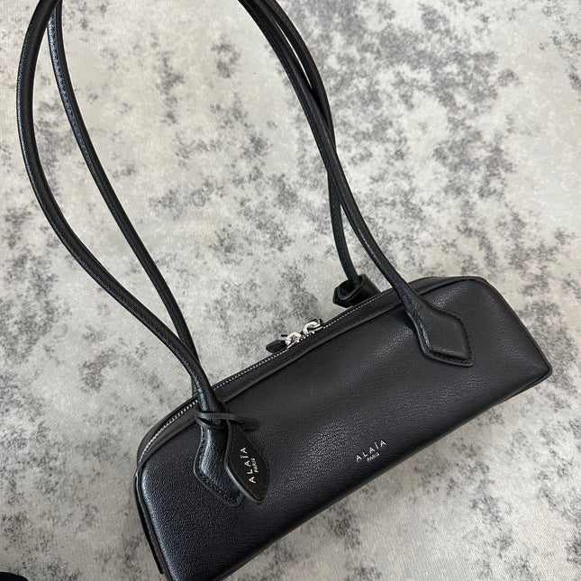 LE TECKEL SMALL BAG 27 IN BLACK GOATSKIN