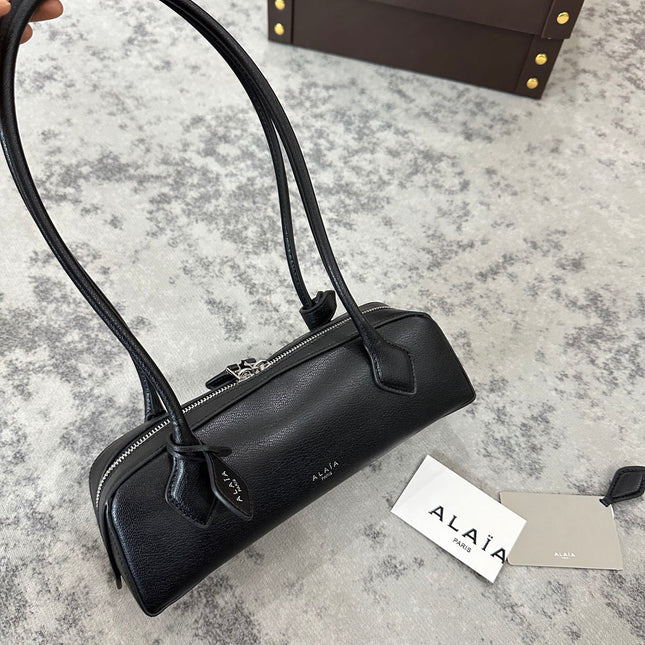 LE TECKEL SMALL BAG 27 IN BLACK GOATSKIN