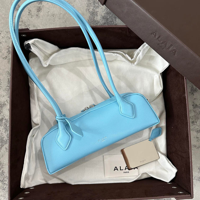 LE TECKEL SMALL BAG 27 IN SKY BLUE GOATSKIN