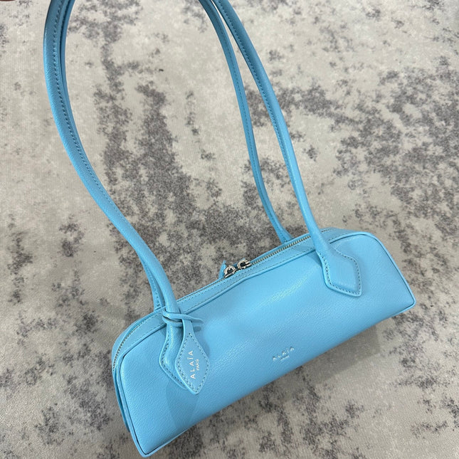 LE TECKEL SMALL BAG 27 IN SKY BLUE GOATSKIN
