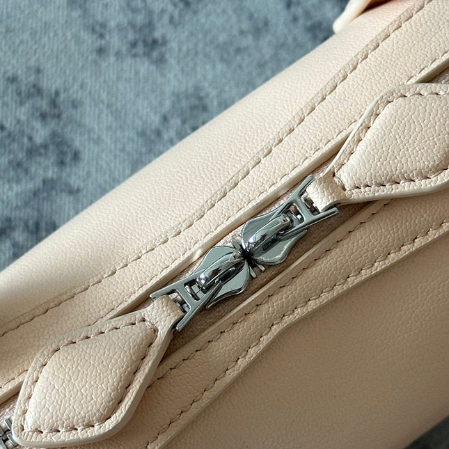 LE TECKEL SMALL BAG 27 IN BISQUE GOATSKIN