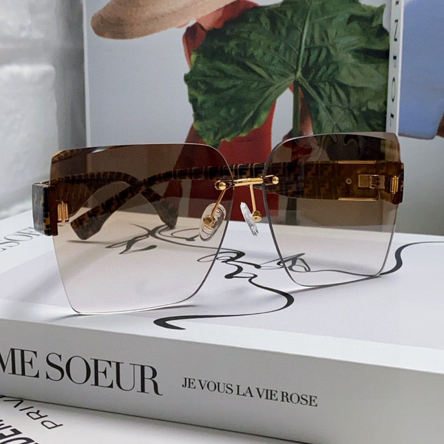 FF PATTERN FIRST CRYSTAL SQUARE FRAME SUNGLASSES 562044 IN ACETATE