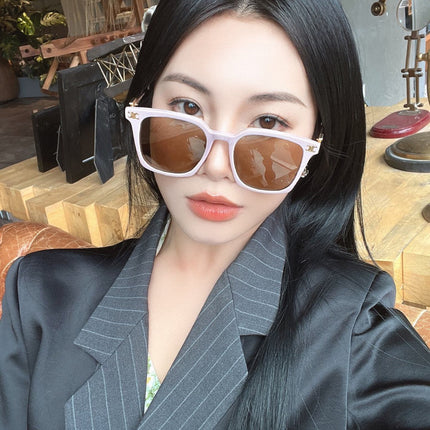 TRIOMPHE SUNGLASS 497815 IN PINK CLEAR METAL