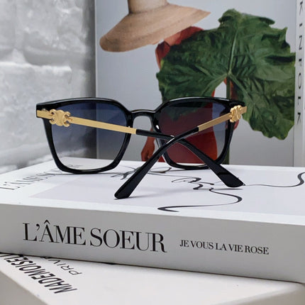 TRIOMPHE SUNGLASS 497819 IN GOLD METAL BLACK SMOKE LENSES