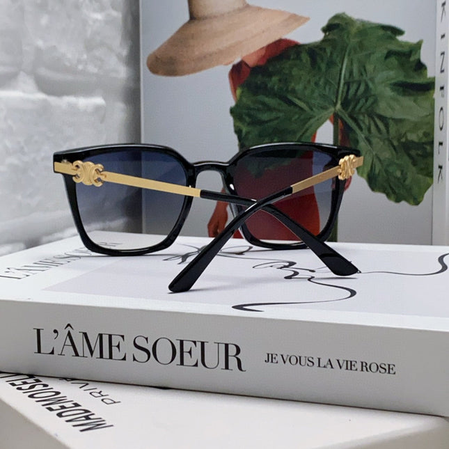 TRIOMPHE SUNGLASS 497819 IN GOLD METAL BLACK SMOKE LENSES