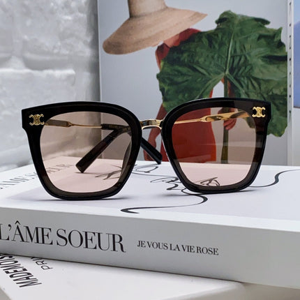 TRIOMPHE SUNGLASSES 548589 IN BLACK ACETATE GRADIENT SMOKE LENSES