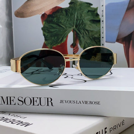 TRIOMPHE SUNGLASSES 548596 IN METAL BLACK LENSES