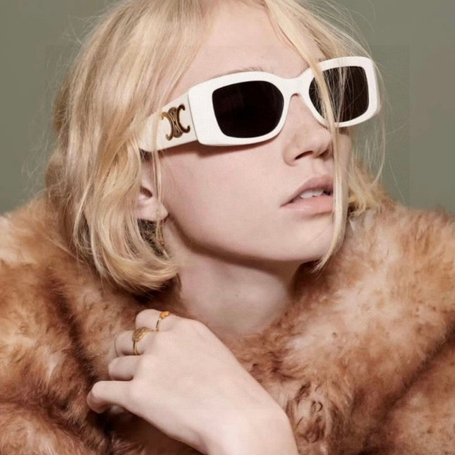 TRIOMPHE SUNGLASSES 548599 IN WHITE ACETATE