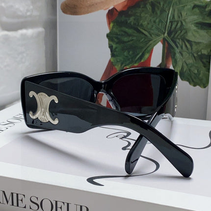 TRIOMPHE SUNGLASSES 548601 IN BLACK ACETATE SILVER LOGO